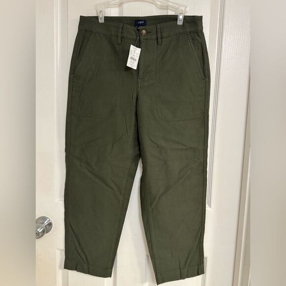 J.Crew Women’s Pants Style BT131 FA23 | Size P6 | 100% Cotton | Army Green | NWT - Picture 2 of 16